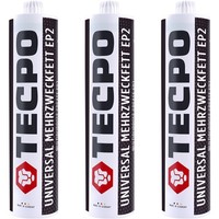 3X Tecpo Universal Mehrzweckfett 500G EP2 Lithium Fett Schmierfett Fettpresse