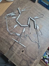 Vintage Mid Century all Metal 8 clip Fish STRINGER  link Chain FRABILL'S ® USA