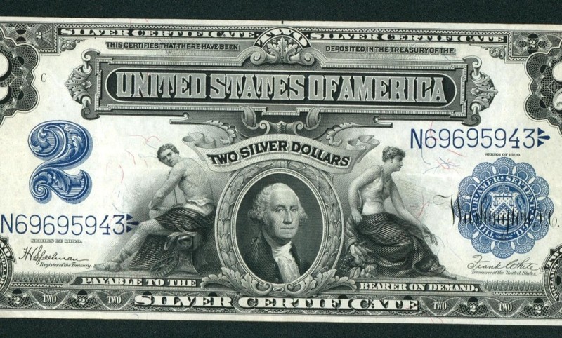 $2 1899 ((VF+)) Silver Certificate ** PAPER CURRENCY AUCTIONS **