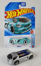 Vintage 1999 Mattel Hot Wheels Deora II Silver Diecast + 2025 Deora II On Card