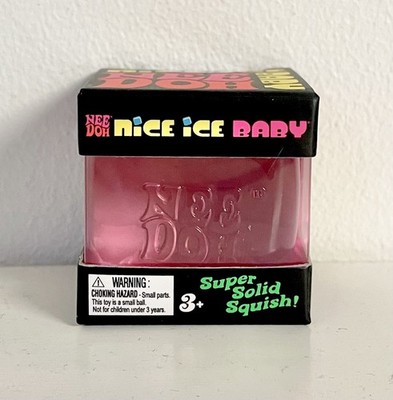 NeeDoh schöner Würfel schönes Eisbaby super solides Quetschspielzeug - PINK neu im versiegelten Karton