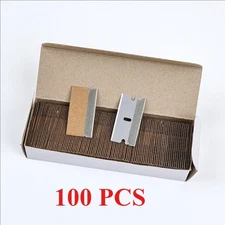 100 PCS Razor Blades Single Edge Extra Sharp Heat Treated Safety Knife Scrapers