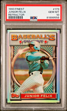 1993 TOPPS FINEST REFRACTORS #173 JUNIOR FELIX MARLINS SP PSA 10 GEM MINT POP 19
