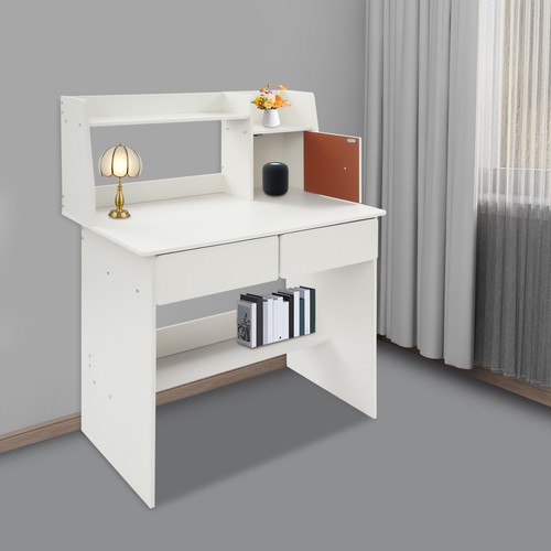 Kids Study Table Study Desk MDF with 2 Drawers Modern Desk For Bedroom ...