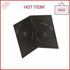 Maxtek 7mm Slim Black Double CD/DVD Case, 100 Pieces Pack.