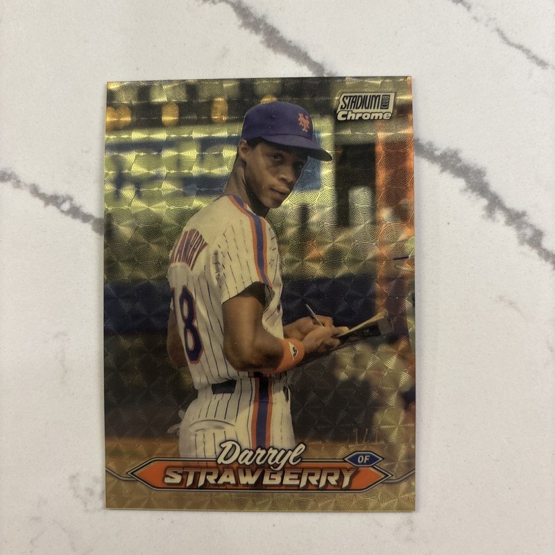2024 Topps Stadium Club Darry Strawberry Chrome Superfractor 1/1 Mets #148 