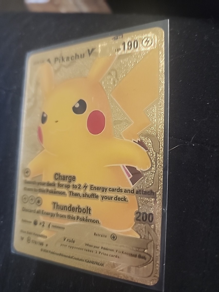 2020 Pokémon Pikachu V HP 190 Charge - Thunderbolt 200 170/185