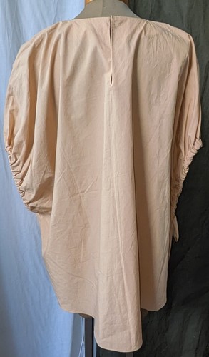 Zara Tan Cotton Poplin High/Low Popover Tunic L Oversize - Picture 5 of 5