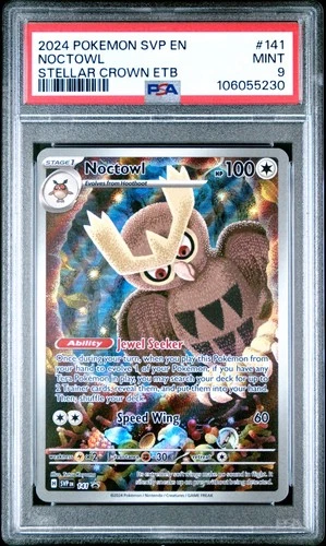 2024 POKEMON SVP EN-SV BLACK STAR PROMO #141 NOCTOWL PSA 9