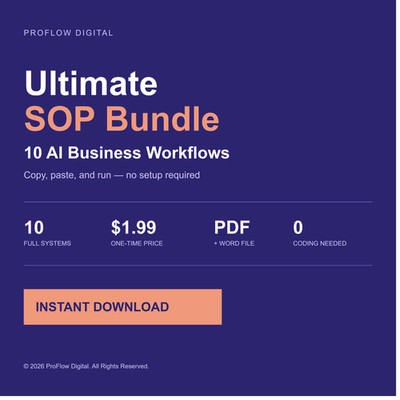 Ultimate ChatGPT SOP Bundle | 10 AI Business Workflow Systems