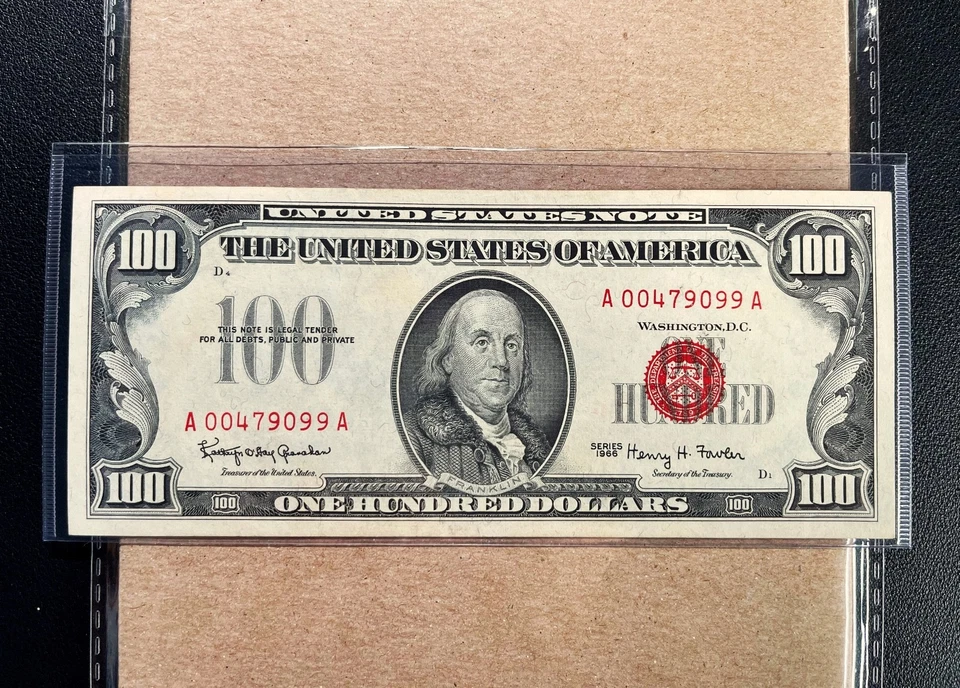 Fr. 1550 1966 $100 Legal Tender - AU - Image 2 of 3