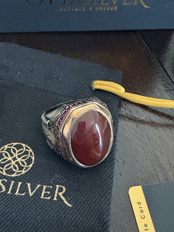 Ottasilver Mens 13 biker Viking Ring Otta Silver Vintage Look Bold - Image 2 of 4