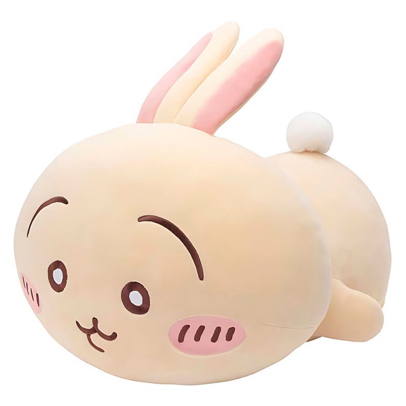 Linda figura 45 cm posición acostada de peluche Chiikawa Usagi, Hachi, Chikawa