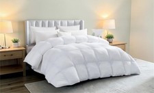 Luxurious All-Season Goose Down Fiber Comforter White Size: King 106 X 90 NWT