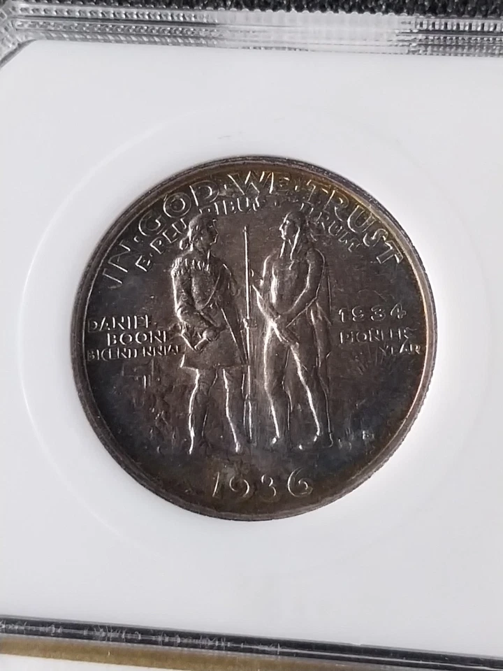 1936-S BOONE SILVER COMMEMORATIVE HALF DOLLAR NGC MS65 Toned  - Image 3 of 4