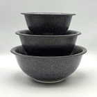 Pyrex Speckled Grey Granite Set of 3 Nesting Mixing Bowls 1L, 1.5L, 2.5L EUC