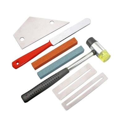 7 Pieces Guitar Luthier Tools Kits Fret File Rocker Fingerboard Hammer