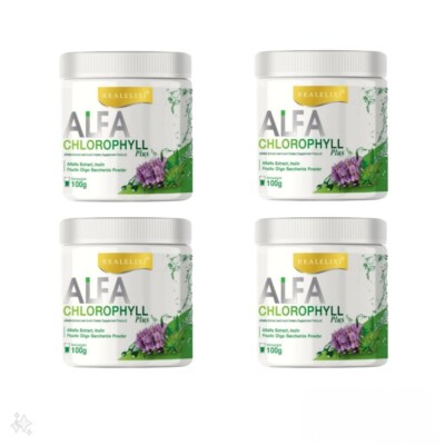 4x Real Elixir Alfa Chlorophyll Plus 100% Natural Vitamins Supplement Fiber Rich