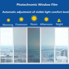 VLT75%-20% Car Window Tint Smart Photochromic Film Sunshade Vinyl Car Foils 