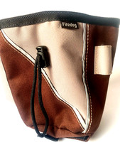 Tasche f&uuml;r Hundesnacks Leckerlietasche braun beige 15cm x 16cm gross MYS301