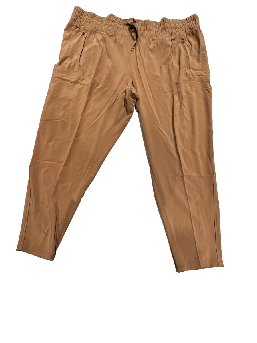 Women's Tapered Stretch Woven Mid-Rise Pants - All in Motion Chestnut- 3X