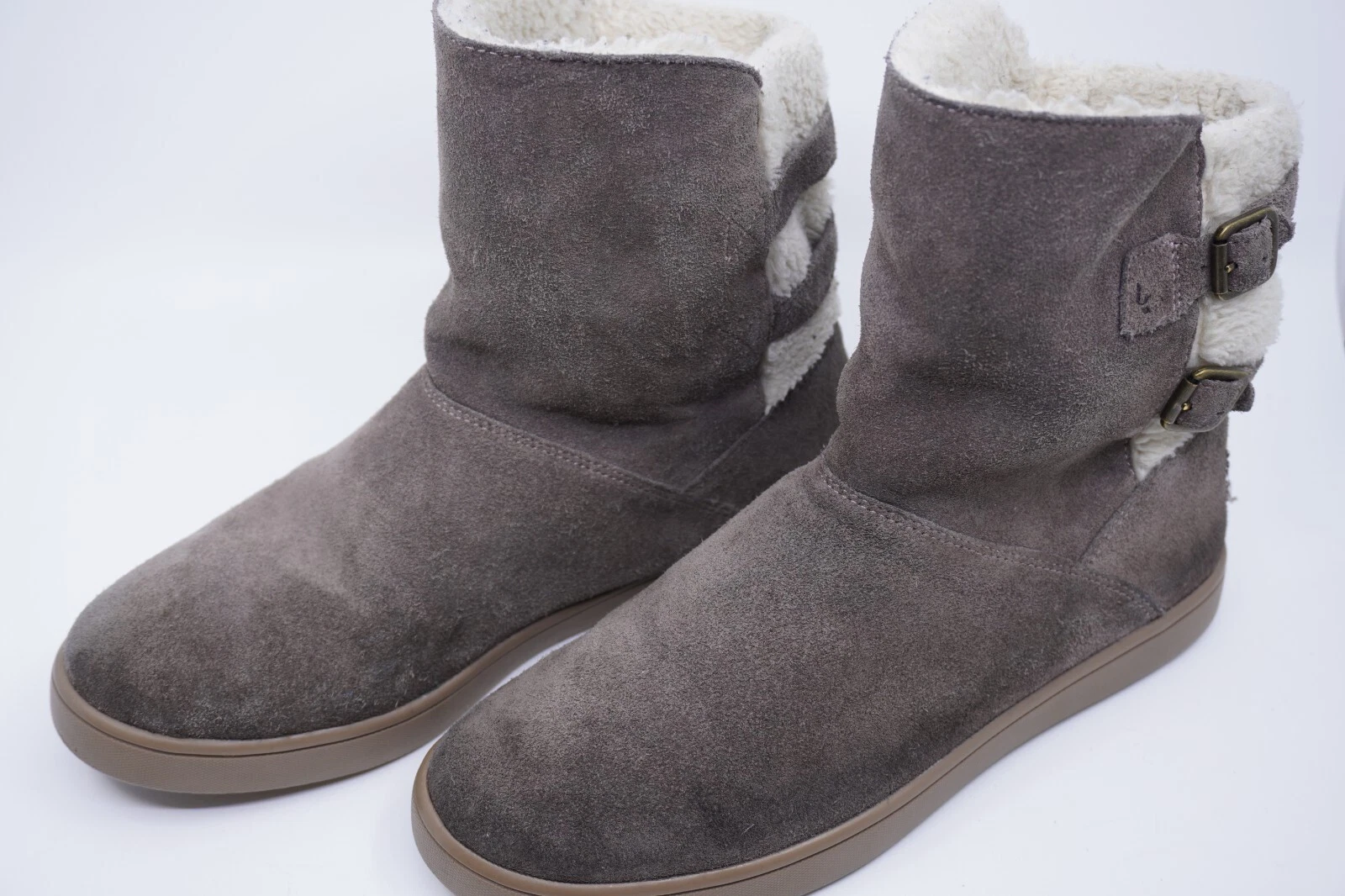 Stivaletti Koolaburra By Ugg donna taglia 5 grigio scamosciato con fibbia 1096445