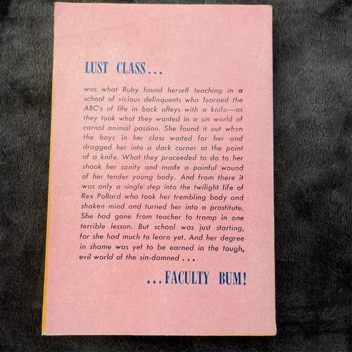 Vintage Pulp Sleaze Paperback GGA Sin Teacher Tony Calvano 1962 Nightstand Book - Picture 7 of 7
