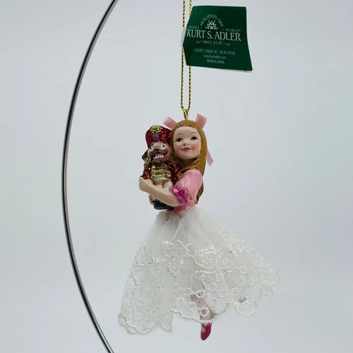 Kurt Adler The Nutcracker Suite Clara Girl Holding Nutcracker Ornament