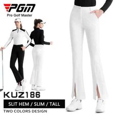Women's Autumn Spring Pants Soft Elastic Slim Casual Flared High Waist Split
