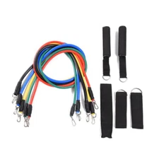 TECHTONGDA 11 PCS Resistance Exercise Band Set for Fitness/Weight Loss etc.