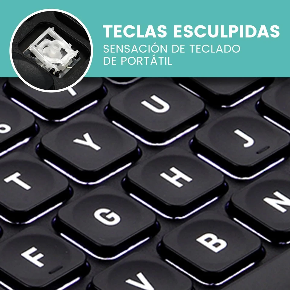 PERIBOARD-332 Teclado Mini USB retroiluminado con Cable - Teclas de tijera ti... - Image 3 of 4