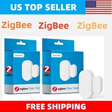 Pack Zigbee Window Door Sensors Smart Contact Sensors for App Home Automation