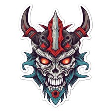 Demon Skull Horns Vinyl Decal Sticker Indoor Outdoor 3 Sizes 9814 Demon Skull Horns Vinyl Decal Sticker Indoor Outdoor 3 Sizes 9814
