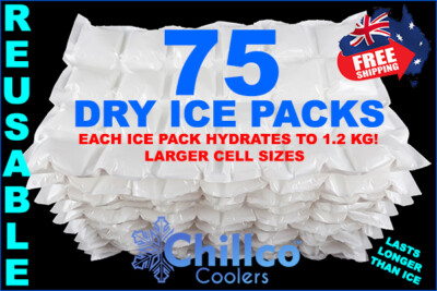 #ad #ad 75 X CHILLCO HEAVY DUTY DRY ICE GEL PACKS REUSABLE 1.2 KG AUSTRALIAN MADE AU $219.95