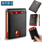 Minimalist Slim Wallet for Men with Money Clip RFID Blocking Front Pocket Purse