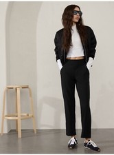 ATHLETA Brooklyn Lined Mid Rise Pant size 8P 8 Petite Black  467191