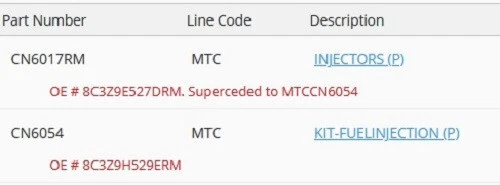 Inyector CN6054 Ford Motorcraft OEM 08-10 Ford 6.4L 8C3Z9H529ERM * Sin núcleo * Foto 3 de 4