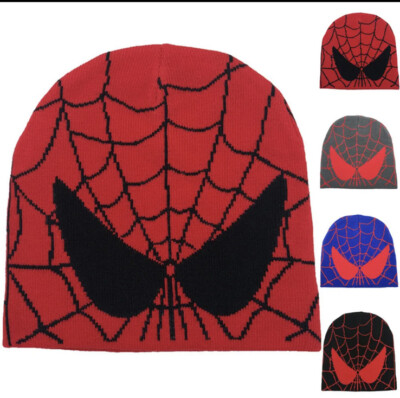 Damen Herren Spiderman Strickmütze Beanie Wintermütze Hip Hop Warme Mütze Hut