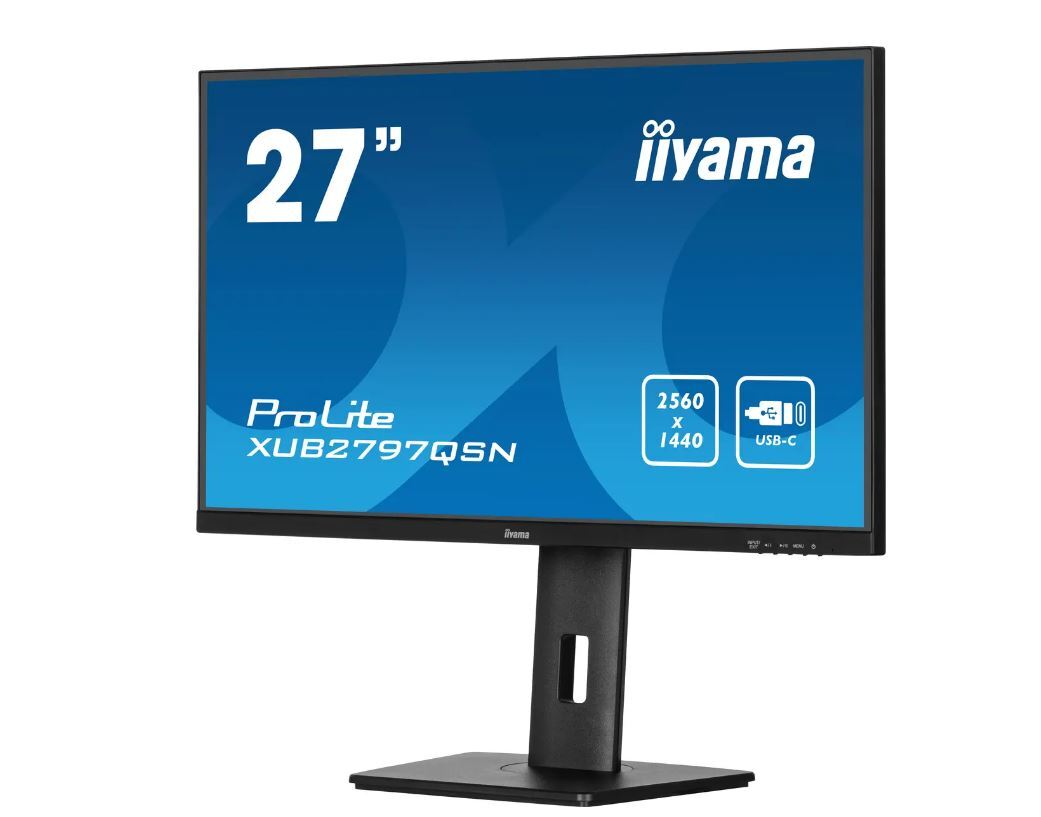 iiyama ProLite XUB2797QSN-B1 Monitor - 27" IPS-panel, 2560x1440, 15cm Height Adj