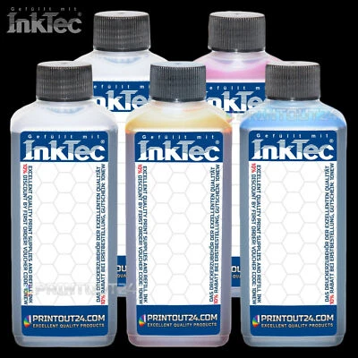 500ml Inktec Encre Recharge Encre pour Canon PGI5 CLI8 Noir Jaune Magenta Cyan - Photo 1/4