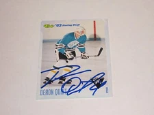 DERON QUINT AUTOGRAPHED 1993 CLASSIC DRAFT CARD