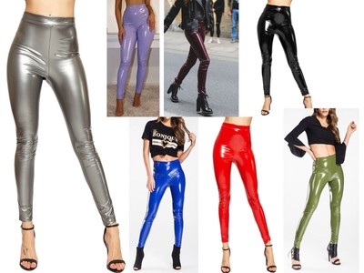 SALE Women Lady Vinyl Pvc Wet Look 