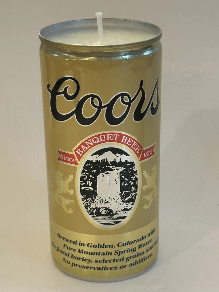 HANDMADE ASSORTED COORS CITRONELLA SCENTED SOY WAX BEER CAN CANDLES - Image 4 of 4