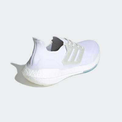 Men's Adidas UltraBoost 21 Running Shoes White Non Dyed Sz