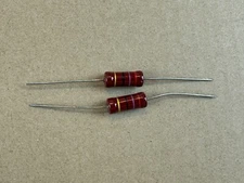 2 NOS Piher 27 ohm 5% 1 watt 1W Carbon Film Resistors Long Leads (Qty)