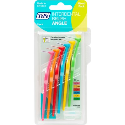 TePe Angle Interdentalbürsten Mixed Pack 6 Stk.