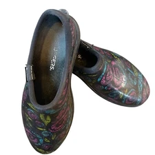 Sloggers Clogs Waterproof Garden Shoes Made in USA Floral Print Clogs Women's 9