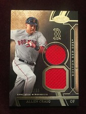 2015 Topps Tier One Dual Relics Red Sox Allen Craig Card #DSR-ACG 19/50