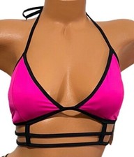 Victorias Secret PINK Swim Beach Lightly Lined Bikini Top Large A-C Pink