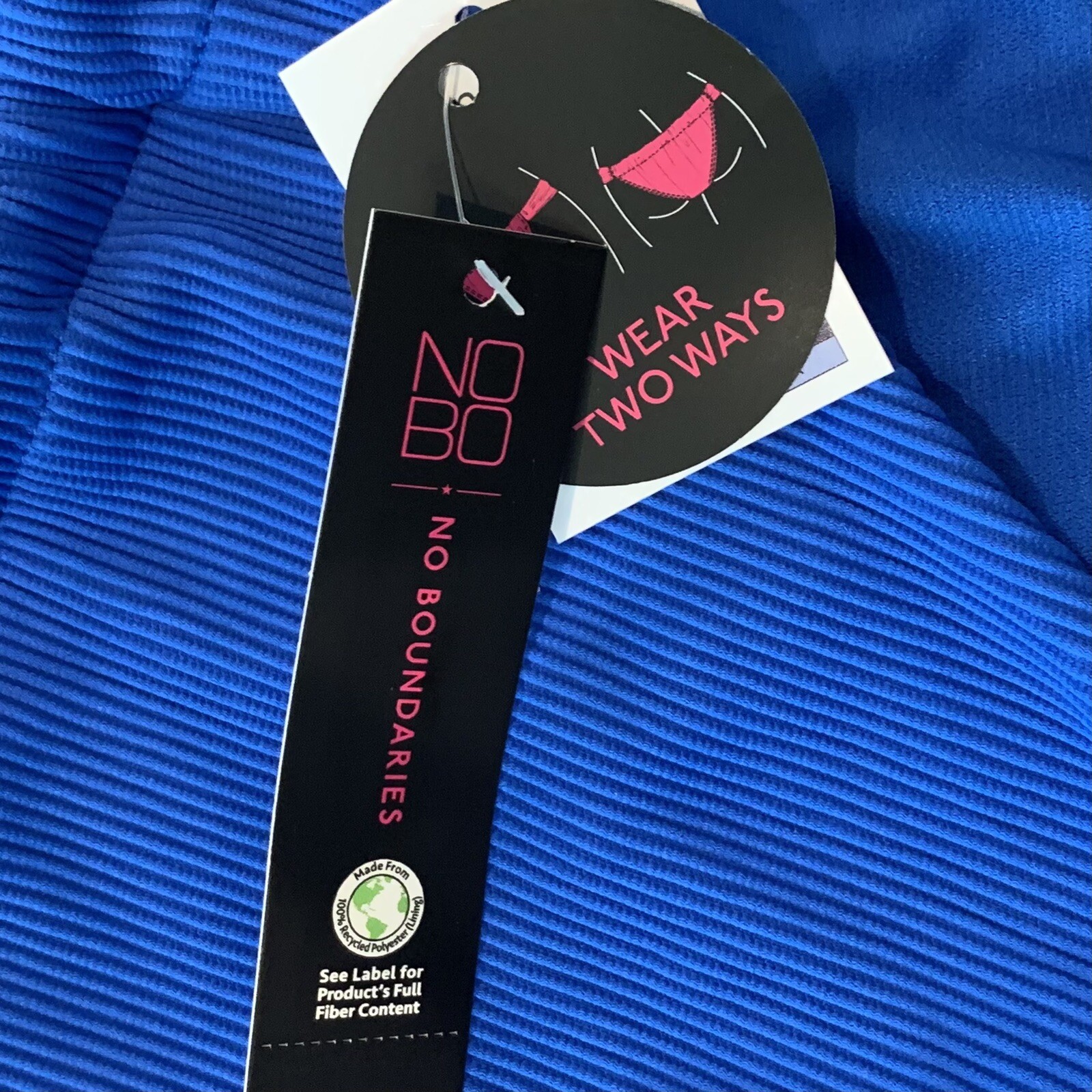 No Boundaries Juniors Raised Rib Bikini Bottom Swimsuit Large 11-13 New with Tag